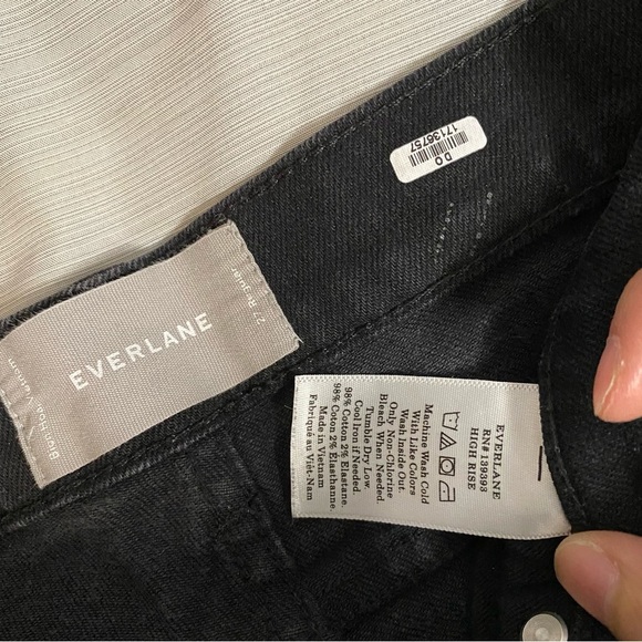 Everlane High Rise Black Jeans Size 27 - Picture 4 of 7